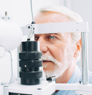 Closeup of a Woman Having an Eye Exam