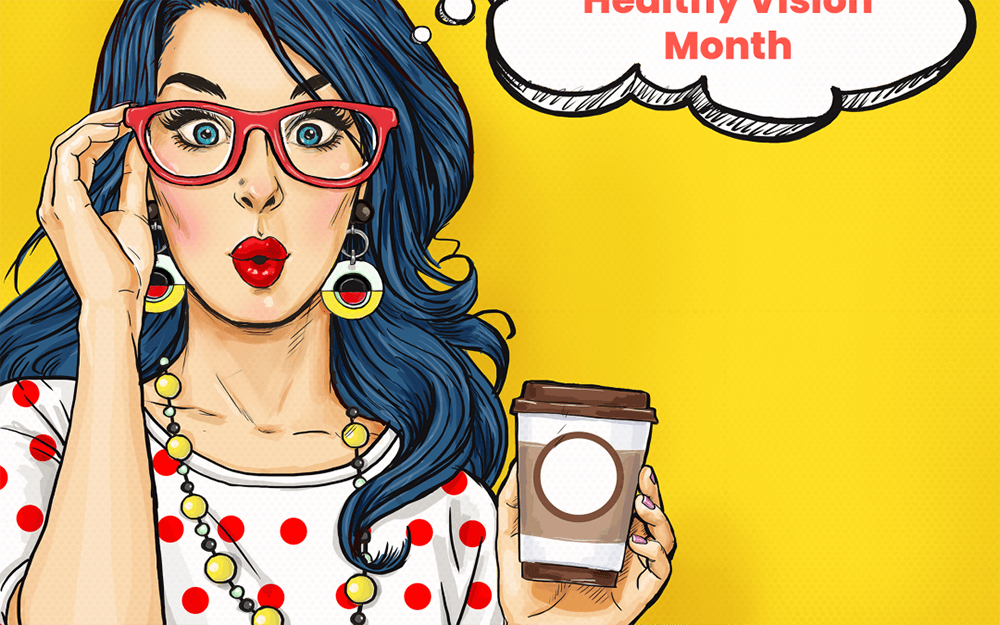 Healthy vision month pop art