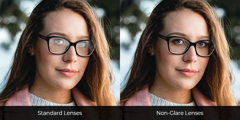 Standard lenses vs Non-Glare lenses