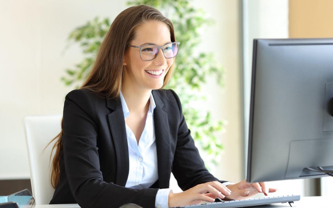 Professional woman working at desk